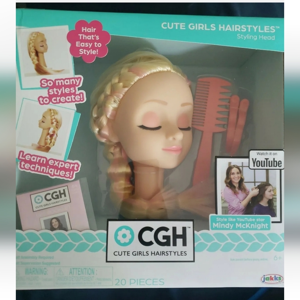 :* New CGH Cute Girls Hairstyles Styling Head  Straight Blonde Hair Doll YouTube